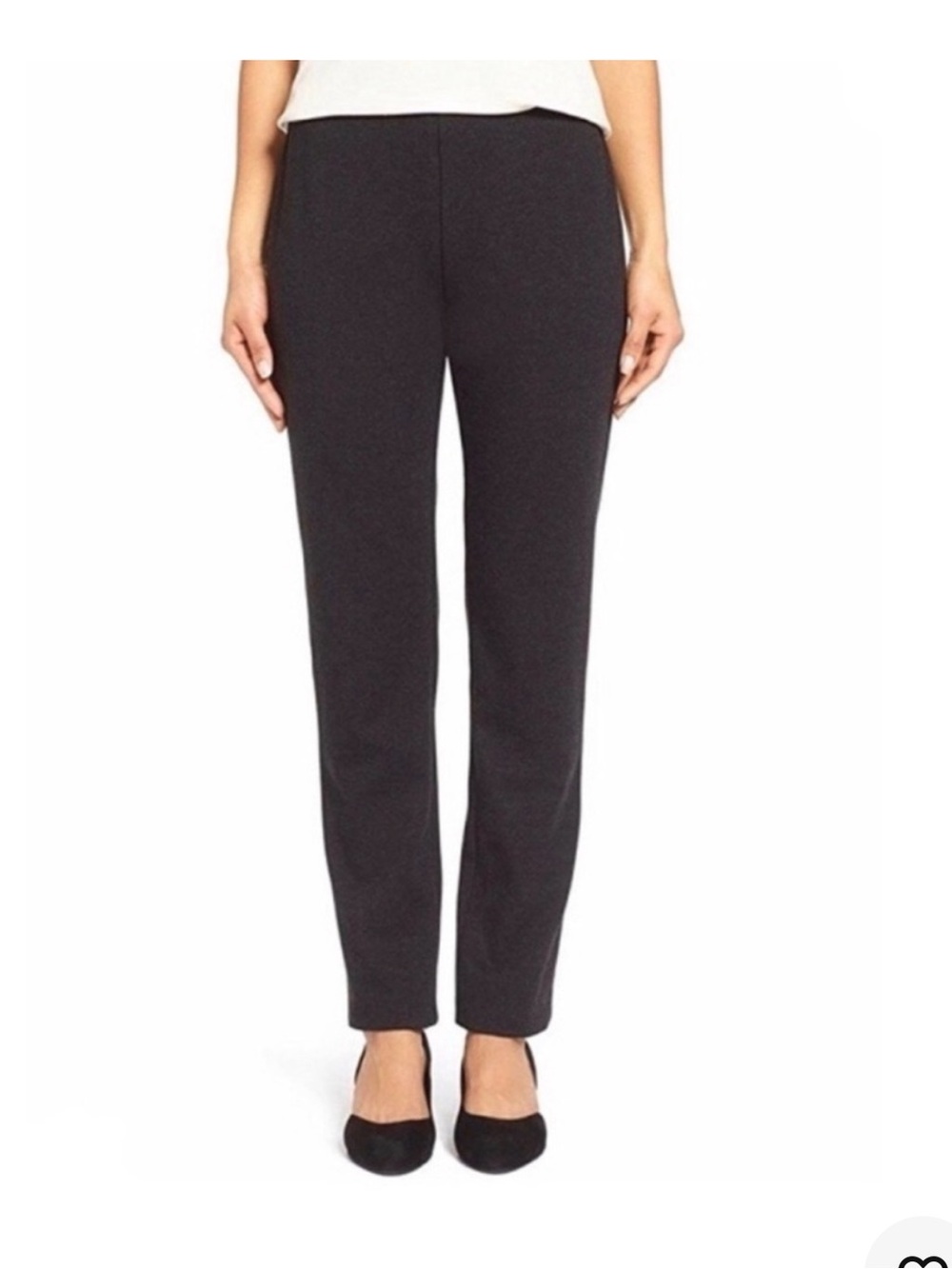 Eileen Fisher Slim Ponte Knit Pants Charcoal size XS